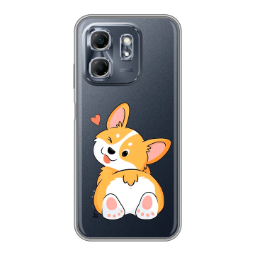 Силиконовый чехол на Infinix Hot 50i с принтом Корги