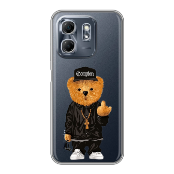 Силиконовый чехол на Infinix Hot 50i с принтом Плюшевый медведь
