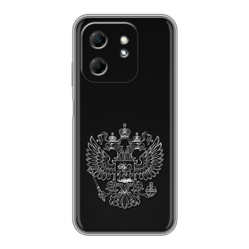 Силиконовый чехол на Infinix Hot 50i с принтом Герб России
