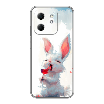 Силиконовый чехол на Infinix Hot 50i с принтом кролик зайчик