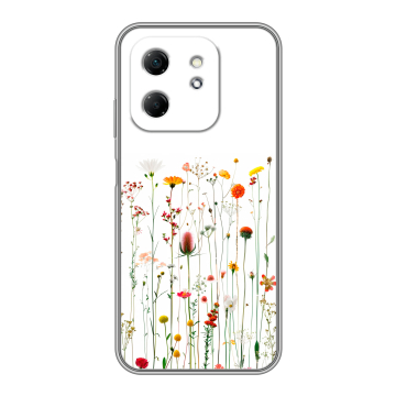 Силиконовый чехол на Infinix Hot 50i с принтом цветы