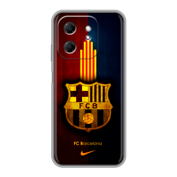 Силиконовый чехол на Infinix Hot 50i с принтом Барселона Barcelona