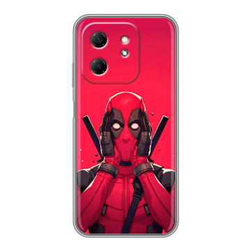 Силиконовый чехол на Infinix Hot 50i с принтом Дедпул Deadpool