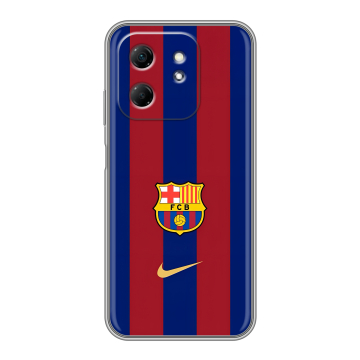 Силиконовый чехол на Infinix Hot 50i с принтом Барселона Barcelona