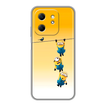 Силиконовый чехол на Infinix Hot 50i с принтом Миньоны