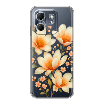 Силиконовый чехол на Infinix Hot 50i с принтом Цветы