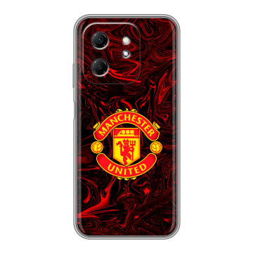 Силиконовый чехол на Infinix Hot 50i с принтом Manchester United