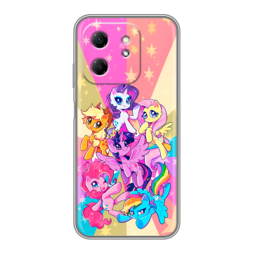 Силиконовый чехол на Infinix Hot 50i с принтом My little pony Дружба чудо