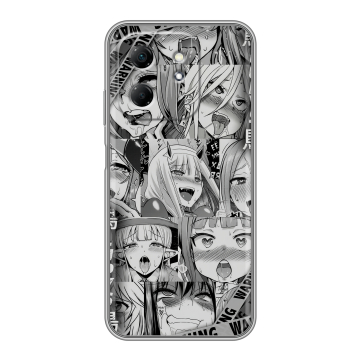 Силиконовый чехол на Infinix Hot 50i с принтом Ahegao Ахегао Аниме