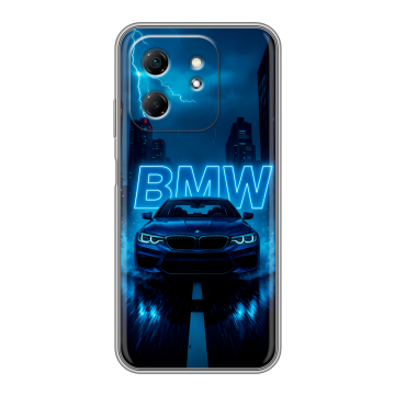 Силиконовый чехол на Infinix Hot 50i с принтом BMW БМВ
