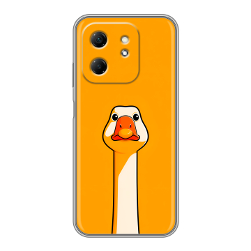 Силиконовый чехол на Infinix Hot 50i с принтом Смешная утка