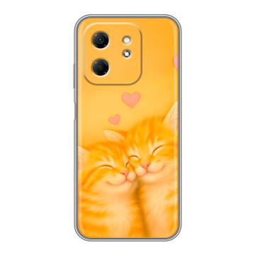 Силиконовый чехол на Infinix Hot 50i с принтом Милые котята