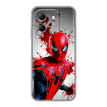 Силиконовый чехол на Infinix Hot 50i с принтом Spiderman Человек паук