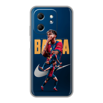 Силиконовый чехол на Infinix Hot 50i с принтом Барселона Barca Yamal 