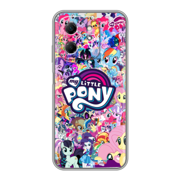 Силиконовый чехол на Infinix Hot 50i с принтом My little pony Дружба чудо
