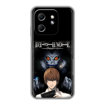 Силиконовый чехол на Infinix Hot 50i с принтом Death note Тетрадь смерти