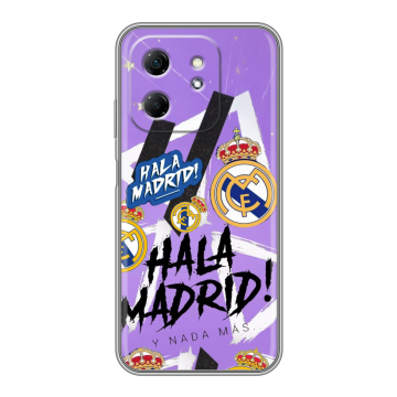Силиконовый чехол на Infinix Hot 50i с принтом Real Madrid Реал Мадрид