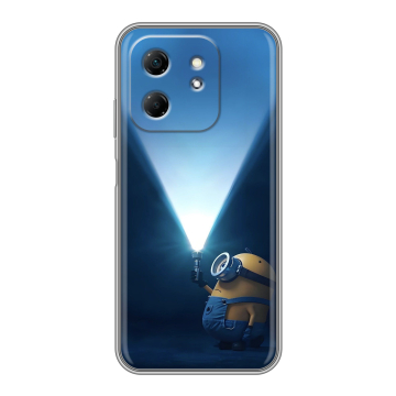 Силиконовый чехол на Infinix Hot 50i с принтом Миньоны
