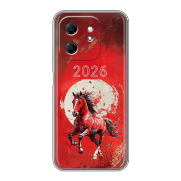Силиконовый чехол на Infinix Hot 50i с принтом Новый год