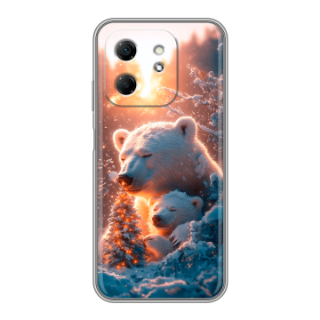 Силиконовый чехол на Infinix Hot 50i с принтом Новый год