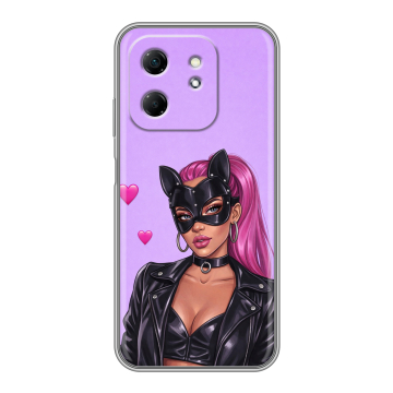 Силиконовый чехол на Infinix Hot 50i с принтом женский