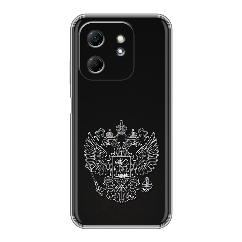 Силиконовый чехол на Infinix Hot 50i с принтом Герб России Силиконовый чехол на Infinix Hot 50i с принтом Герб России