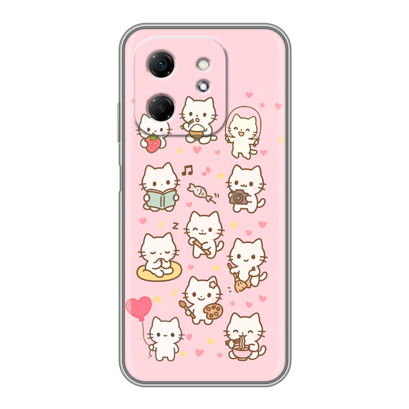 Силиконовый чехол на Infinix Hot 50i с принтом Hello Kitty Хелоу Кити Силиконовый чехол на Infinix Hot 50i с принтом Hello Kitty Хелоу Кити