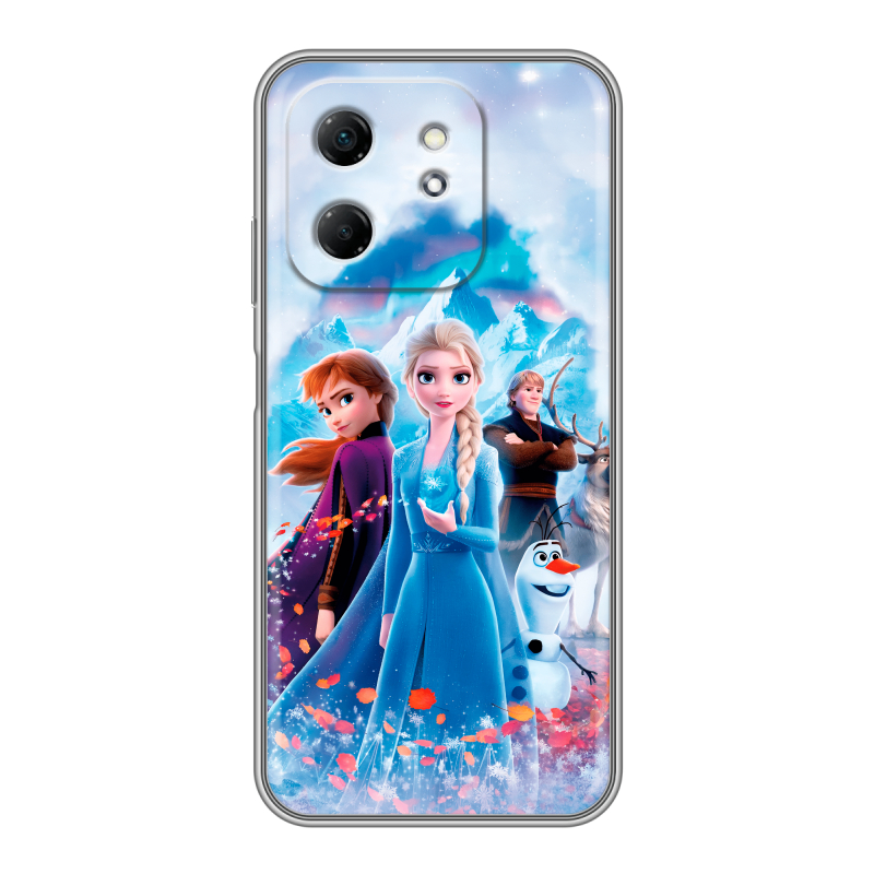 Силиконовый чехол на Infinix Hot 50i с принтом Холодное сердце Frozen Силиконовый чехол на Infinix Hot 50i с принтом Холодное сердце Frozen