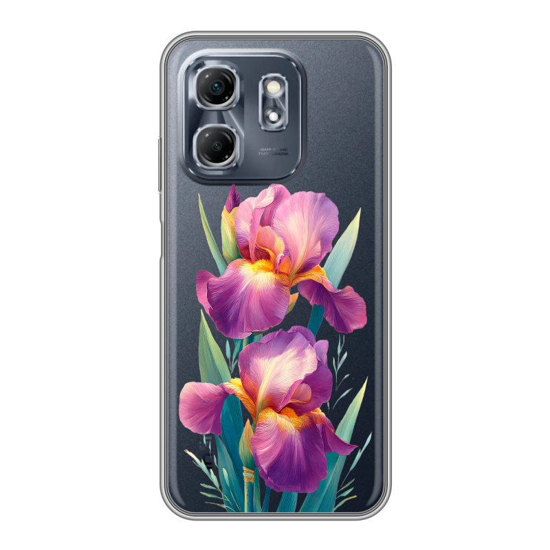 Силиконовый чехол на Infinix Hot 50i с принтом Цветы орхидеи Силиконовый чехол на Infinix Hot 50i с принтом Цветы орхидеи