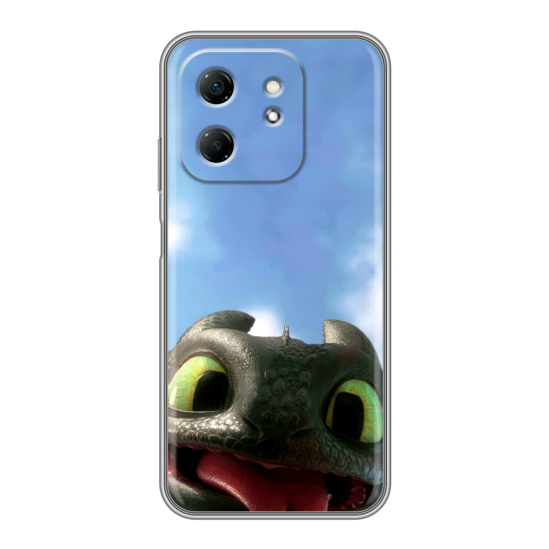 Силиконовый чехол на Infinix Hot 50i с принтом Как приручить дракона Силиконовый чехол на Infinix Hot 50i с принтом Как приручить дракона