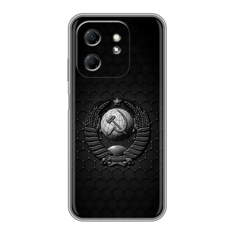 Силиконовый чехол на Infinix Hot 50i с принтом Герб Флаг СССР Силиконовый чехол на Infinix Hot 50i с принтом Герб Флаг СССР