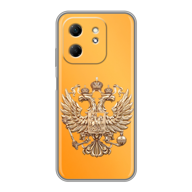 Силиконовый чехол на Infinix Hot 50i с принтом Герб Флаг России Силиконовый чехол на Infinix Hot 50i с принтом Герб Флаг России