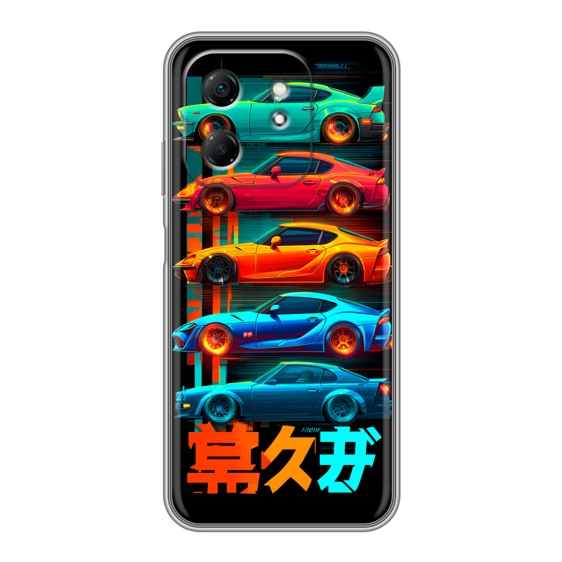 Силиконовый чехол на Infinix Hot 50i с принтом машины тачки Силиконовый чехол на Infinix Hot 50i с принтом машины тачки