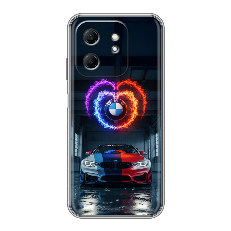 Силиконовый чехол на Infinix Hot 50i с принтом BMW БМВ Силиконовый чехол на Infinix Hot 50i с принтом BMW БМВ