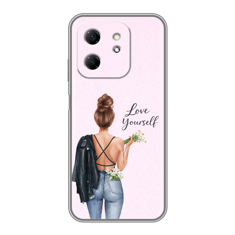 Силиконовый чехол на Infinix Hot 50i с принтом женский Силиконовый чехол на Infinix Hot 50i с принтом женский