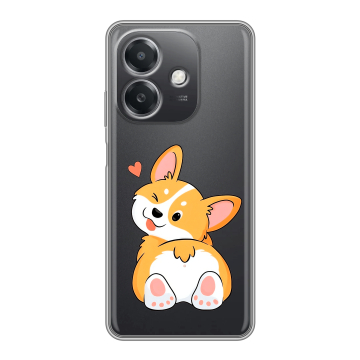 Силиконовый чехол на OPPO A3x с принтом Корги Силиконовый чехол на OPPO A3x с принтом Корги