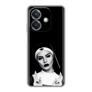 Силиконовый чехол на OPPO A3x с принтом монашка Силиконовый чехол на OPPO A3x с принтом монашка