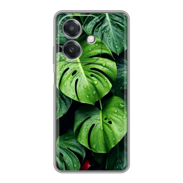Силиконовый чехол на OPPO A3x с принтом Листья Силиконовый чехол на OPPO A3x с принтом Листья