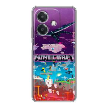 Силиконовый чехол на OPPO A3x с принтом Майнкрафт Minecraft Силиконовый чехол на OPPO A3x с принтом Майнкрафт Minecraft