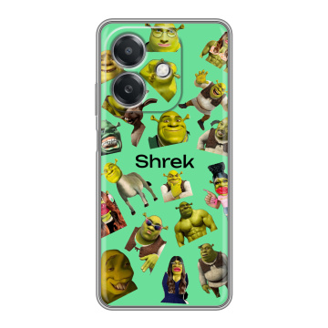 Силиконовый чехол на OPPO A3x с принтом Шрек Shrek Силиконовый чехол на OPPO A3x с принтом Шрек Shrek