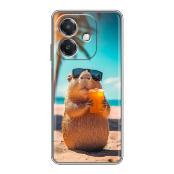 Силиконовый чехол на OPPO A3x с принтом Капибара