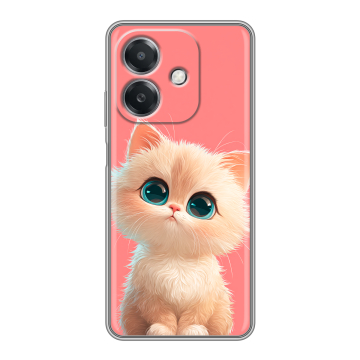 Силиконовый чехол на OPPO A3x с принтом Розовый котенок Силиконовый чехол на OPPO A3x с принтом Розовый котенок