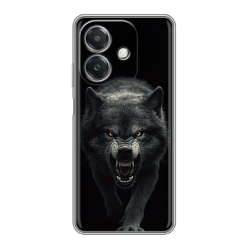 Силиконовый чехол на OPPO A3x с принтом Волк Силиконовый чехол на OPPO A3x с принтом Волк
