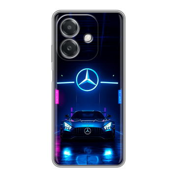 Силиконовый чехол на OPPO A3x с принтом Mercedes Мерседес Силиконовый чехол на OPPO A3x с принтом Mercedes Мерседес