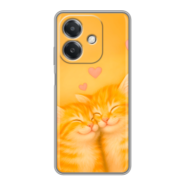 Силиконовый чехол на OPPO A3x с принтом Милые котята Силиконовый чехол на OPPO A3x с принтом Милые котята