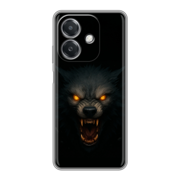 Силиконовый чехол на OPPO A3x с принтом Волк Силиконовый чехол на OPPO A3x с принтом Волк