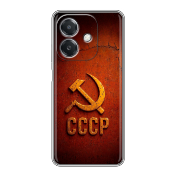 Силиконовый чехол на OPPO A3x с принтом Флаг Герб СССР Силиконовый чехол на OPPO A3x с принтом Флаг Герб СССР