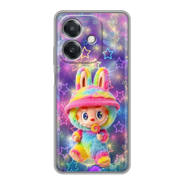 Силиконовый чехол на OPPO A3x с принтом Labubu Лабубу Силиконовый чехол на OPPO A3x с принтом Labubu Лабубу
