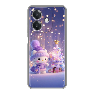 Силиконовый чехол на OPPO A3x с принтом Новый год Силиконовый чехол на OPPO A3x с принтом Новый год