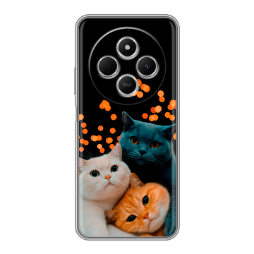 Силиконовый чехол на Redmi 14C с принтом Кошки Силиконовый чехол на Redmi 14C с принтом Кошки